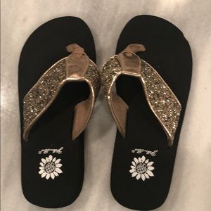 Yellow Box flip flops